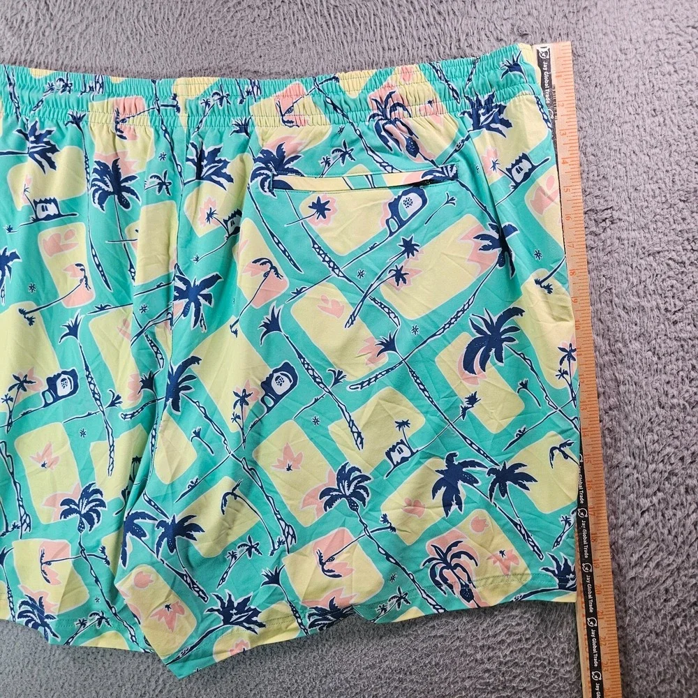 NWT Caribbean Swim Shorts Trunks Men's 4XB Lined‎ Zip Pocket Palm Tree Pineapple